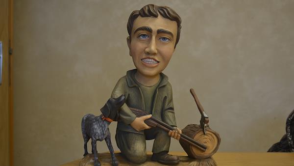 caricature of a hunter