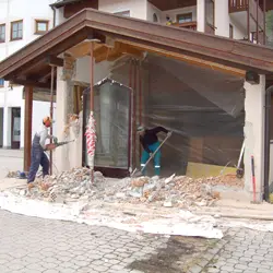 Während der Renovierungsarbeiten