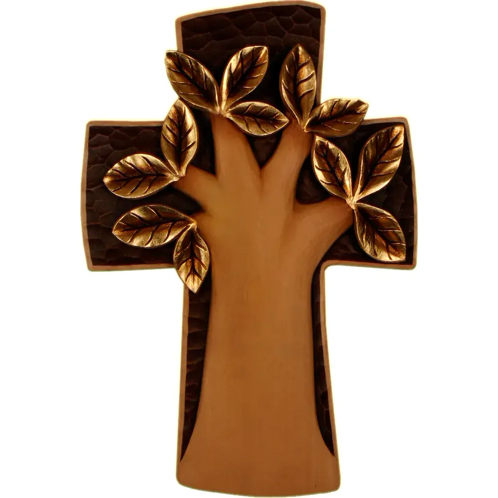 Tree of Life Cross carved in wood