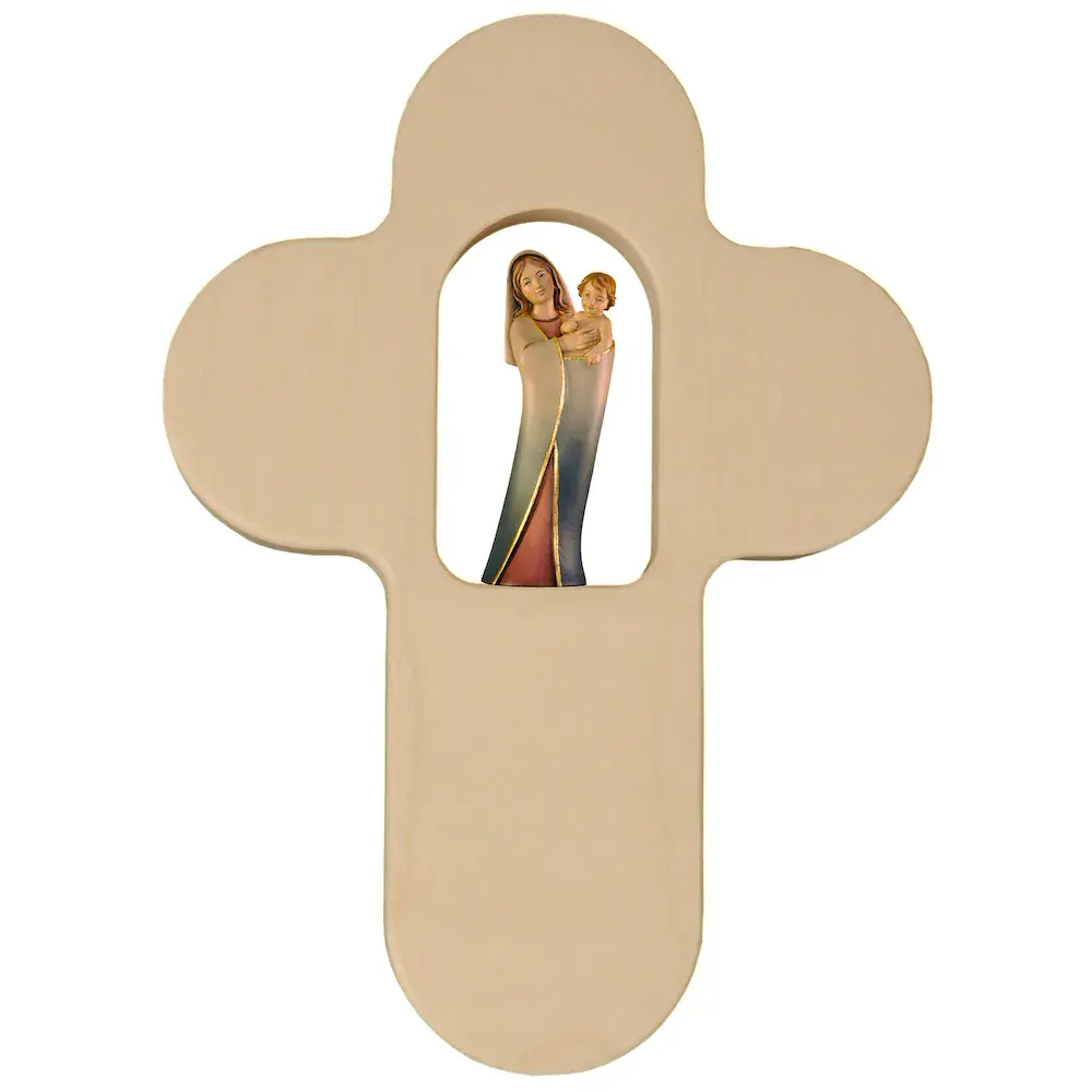 Kreuz mit Muttergottes, Holz