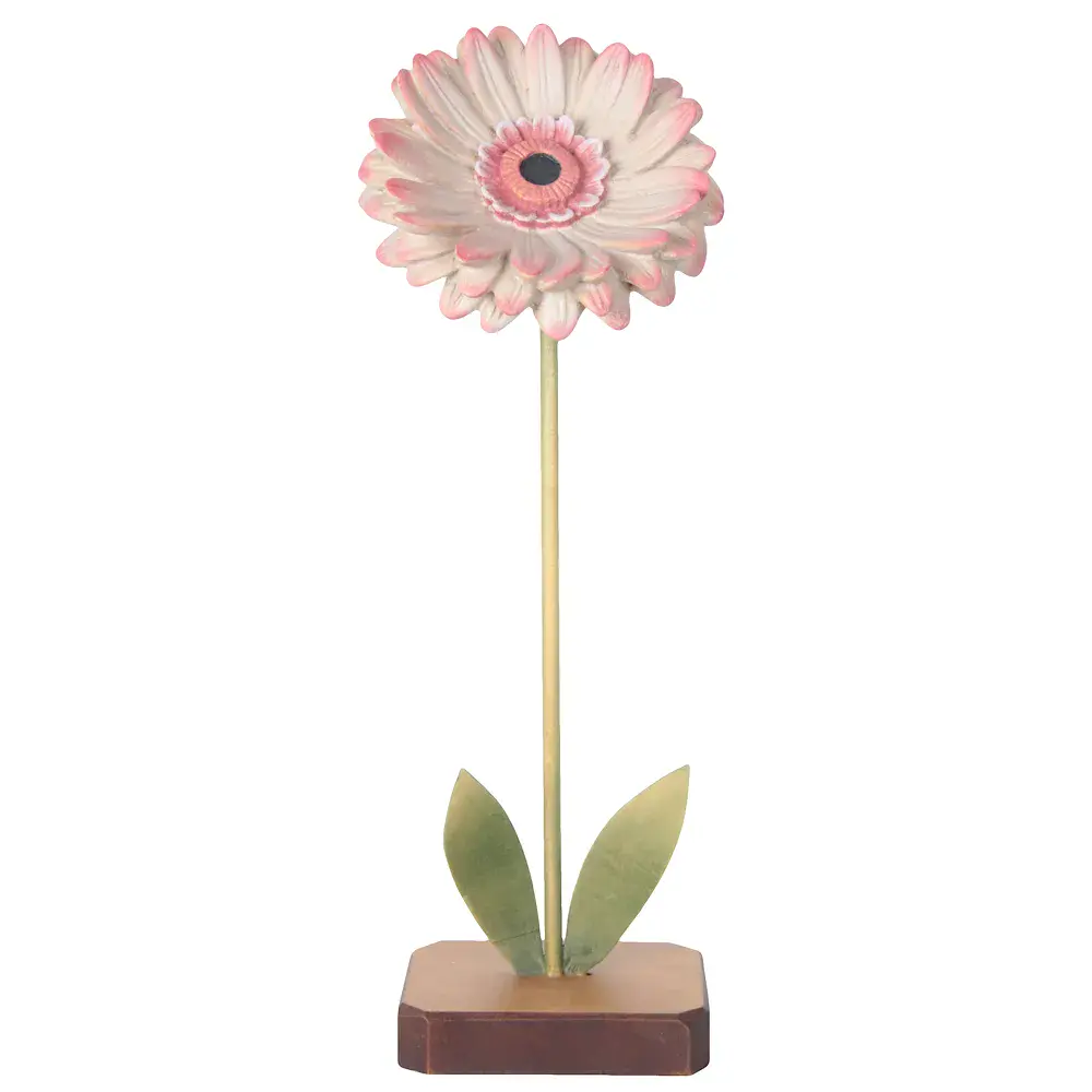 Gerberablüte mit Holzstängel