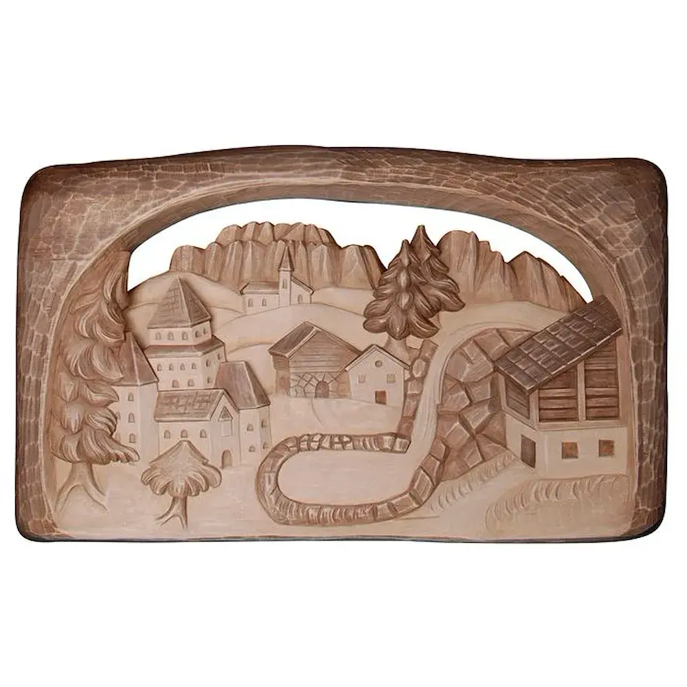 Relief Landschaft Schloss