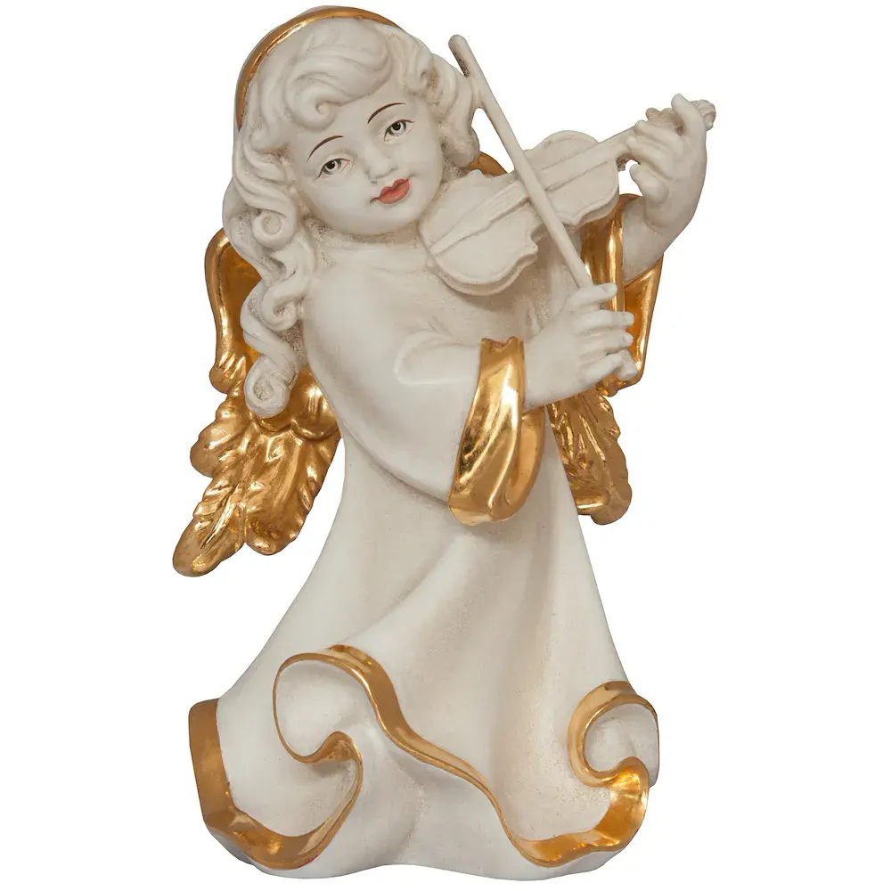 Aplin Angel with violin in ivory color