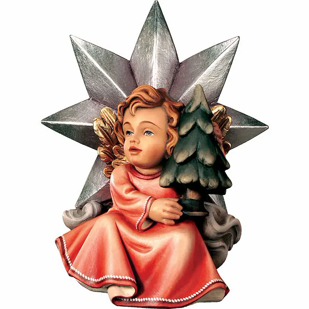 ¦ngel celestial con árbol de Navidad