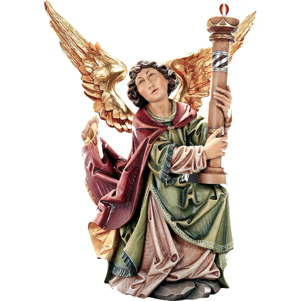 Angelo inginocchiato con candelabro