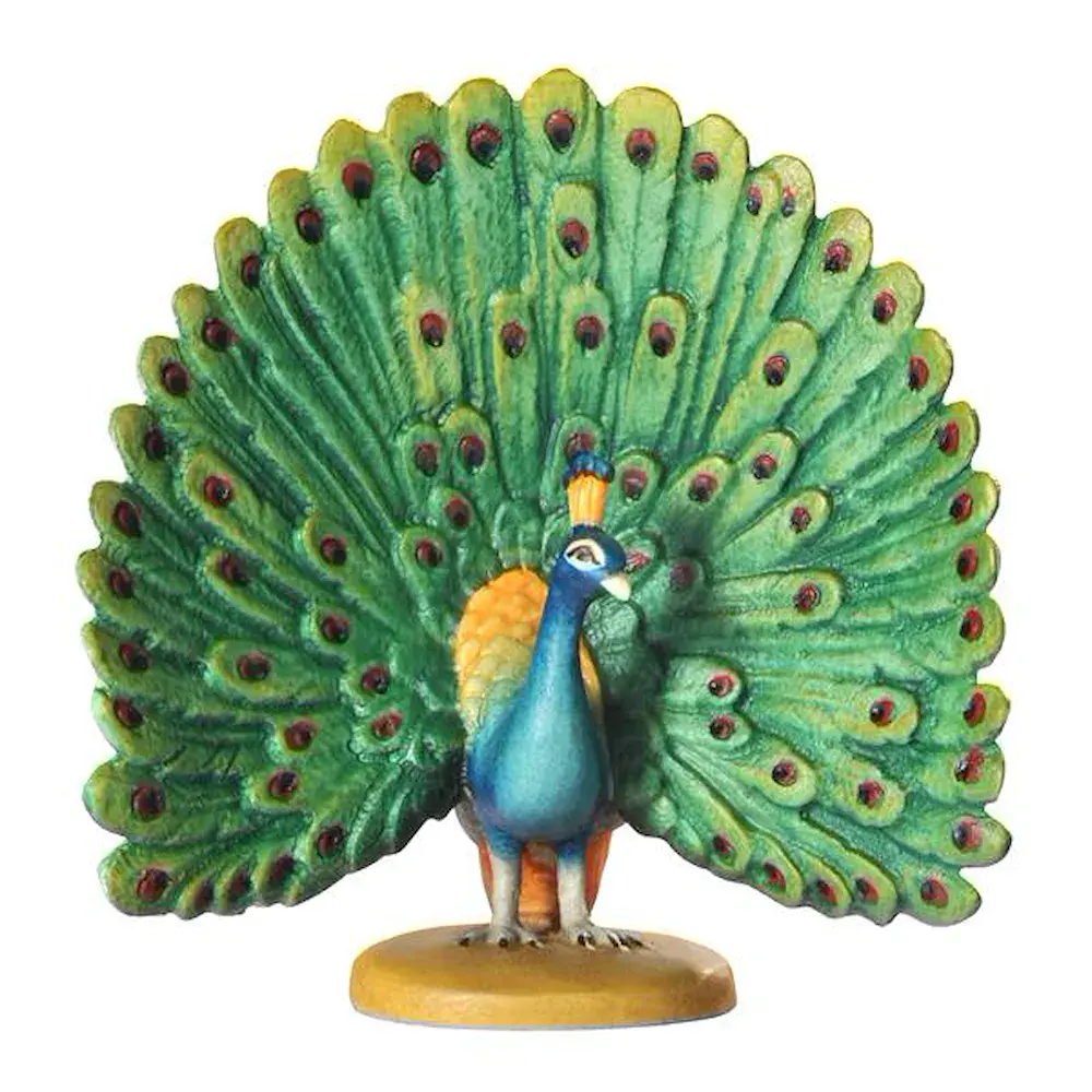 Pavo real - plumas abiertas