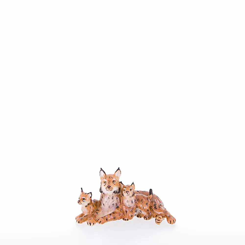 Lynx with puppy