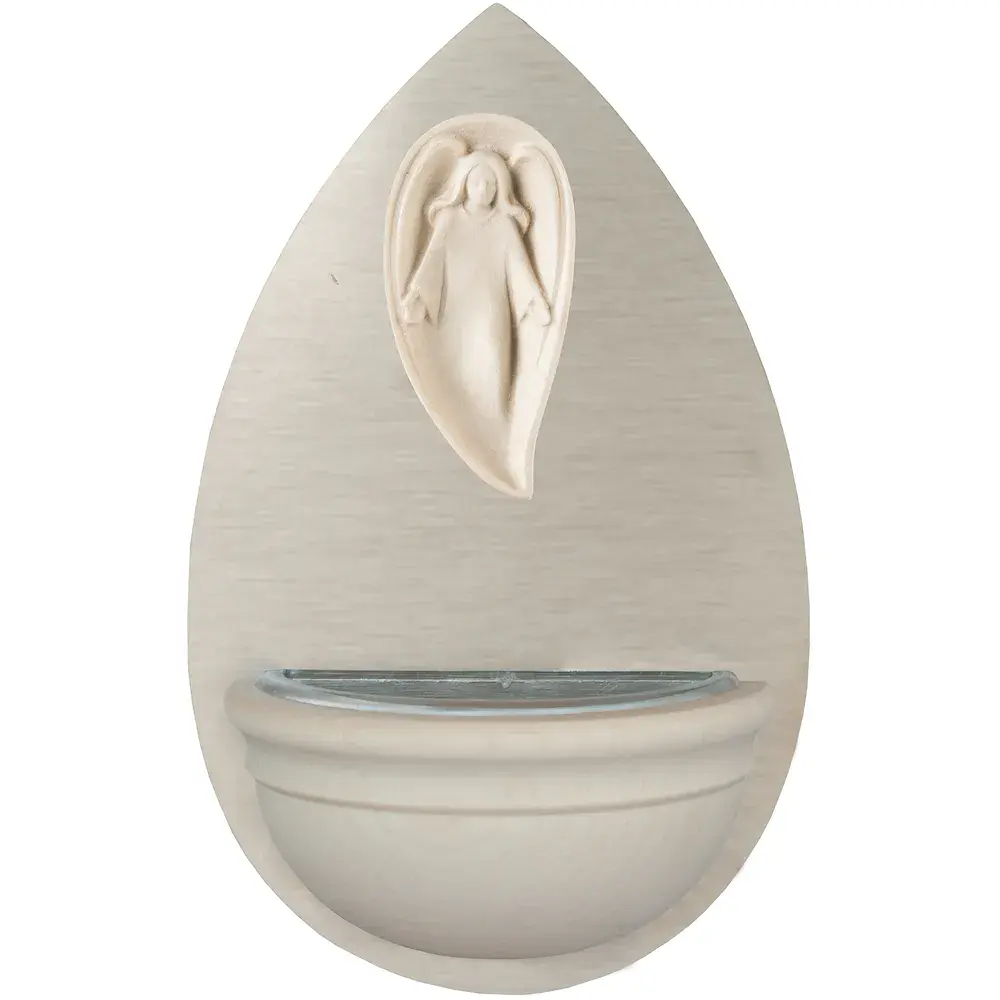 Acquasantiera con Angelo custode legno