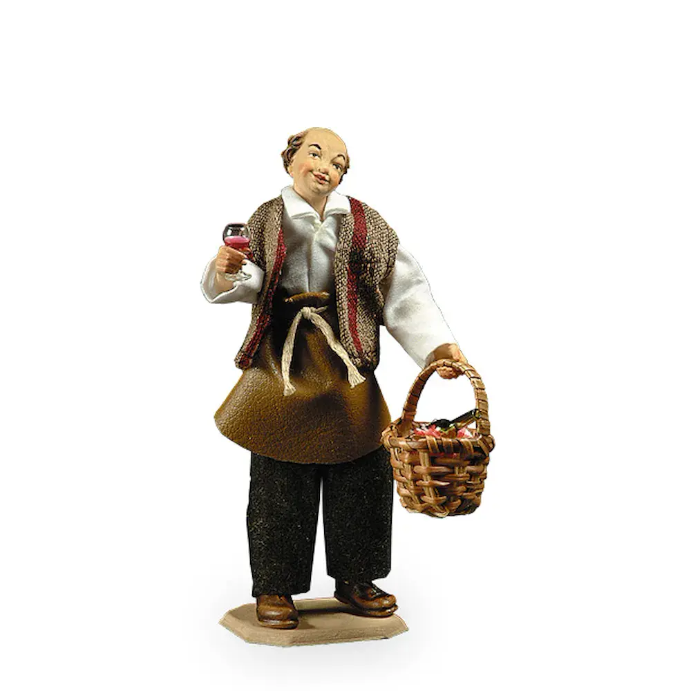 Kellermeister mit Weinglas