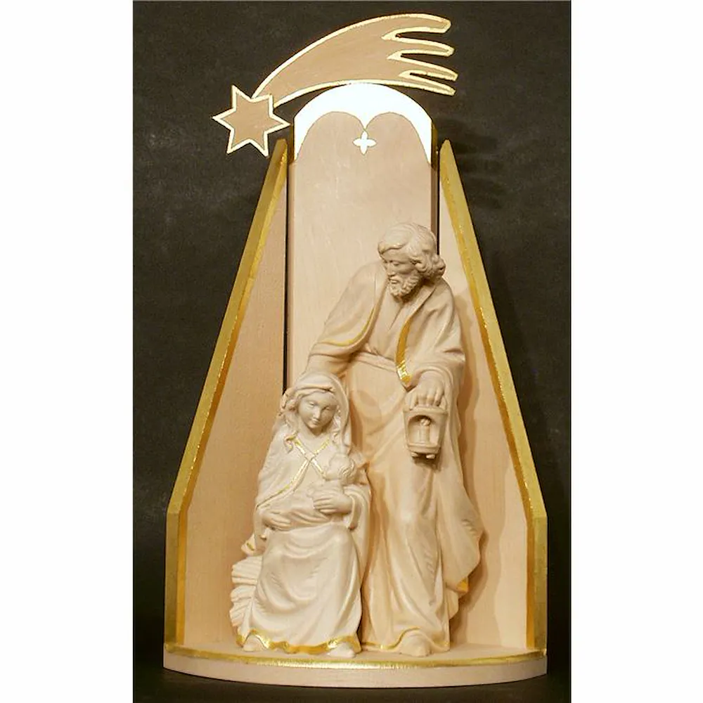 Capanna con stella cometa e famiglia
