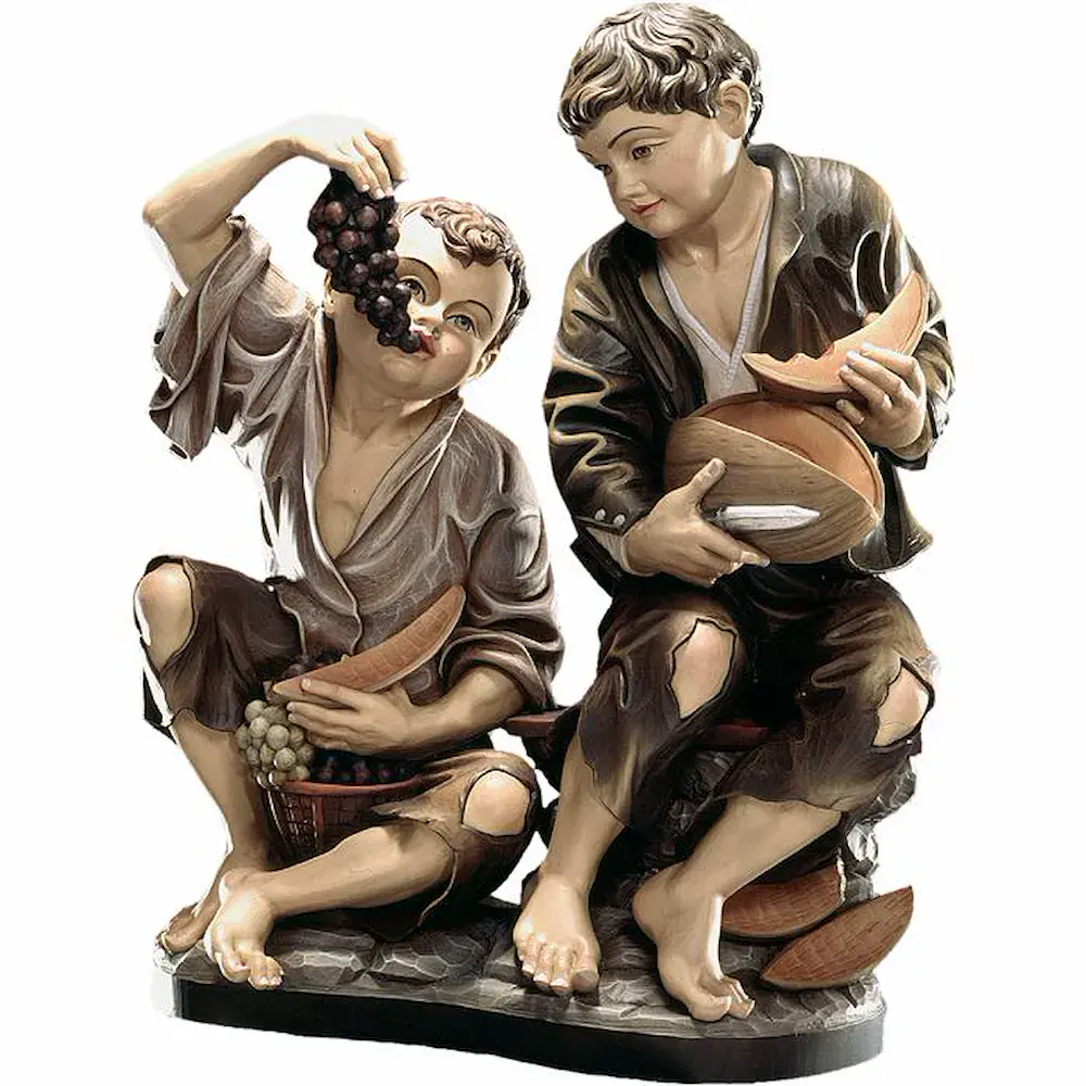 Group of children with fruits