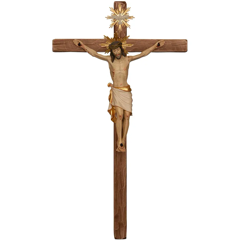 Crocifisso classico con aureola e Spirito Santo
