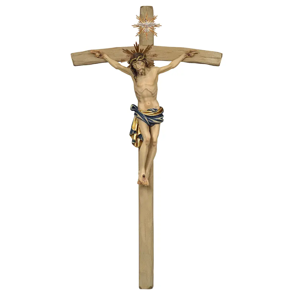 Dolomites Crucifix with halo and Holy Spirit