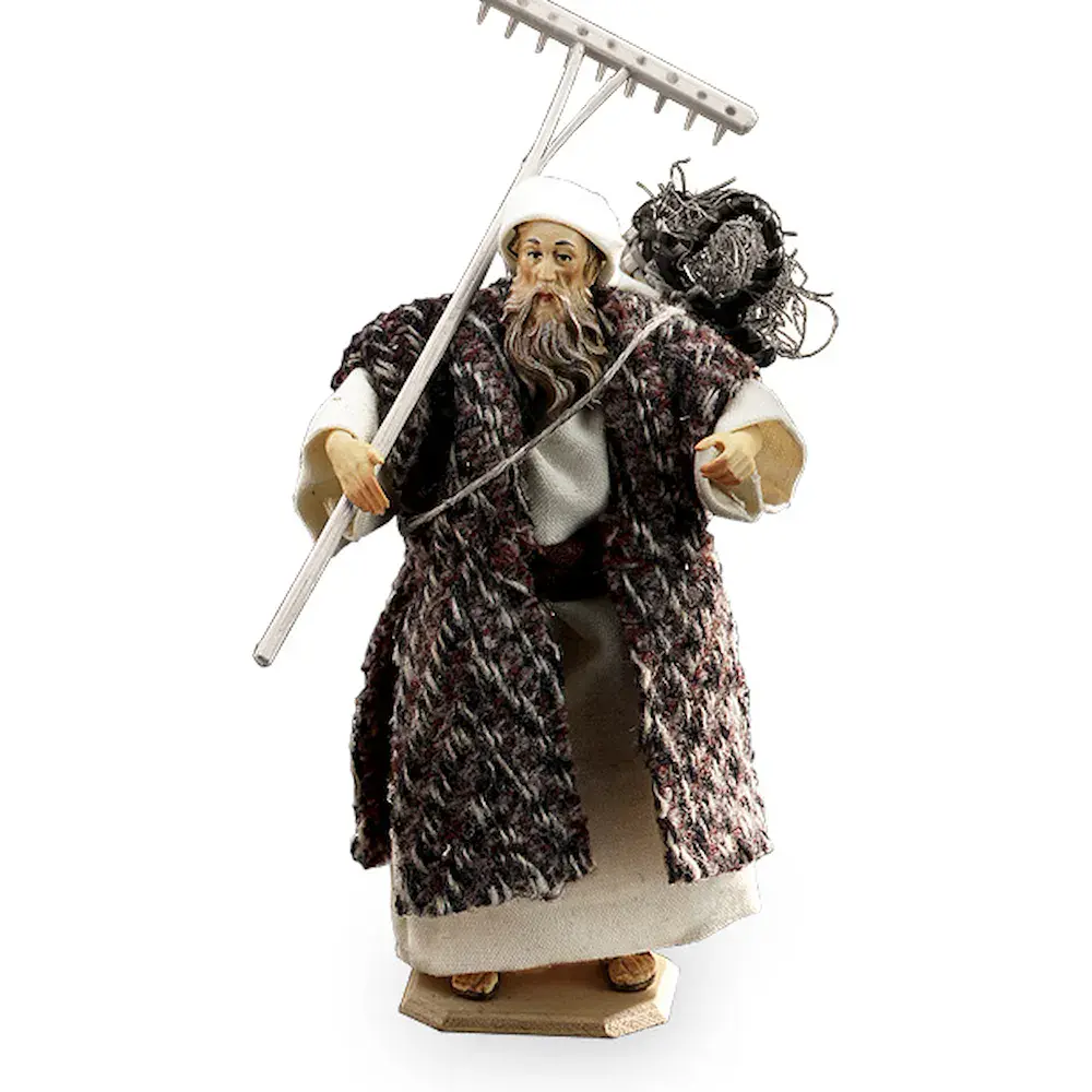 Grandfather without basket and rake