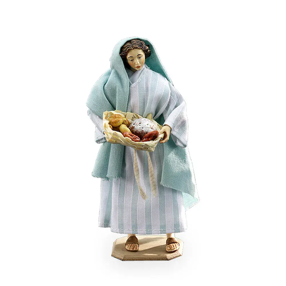 Woman with bread-basket