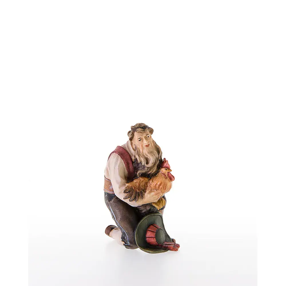 Shepherd with lamb