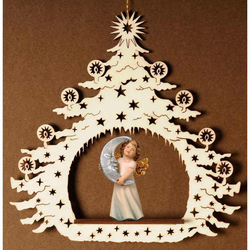 Weihnachtsbaum mit Engel Mond