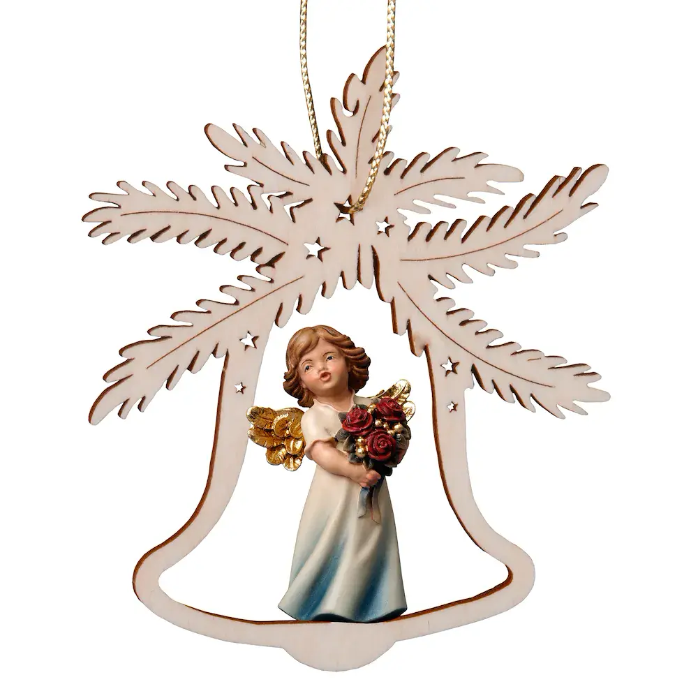 Glocke mit Engel Rosen