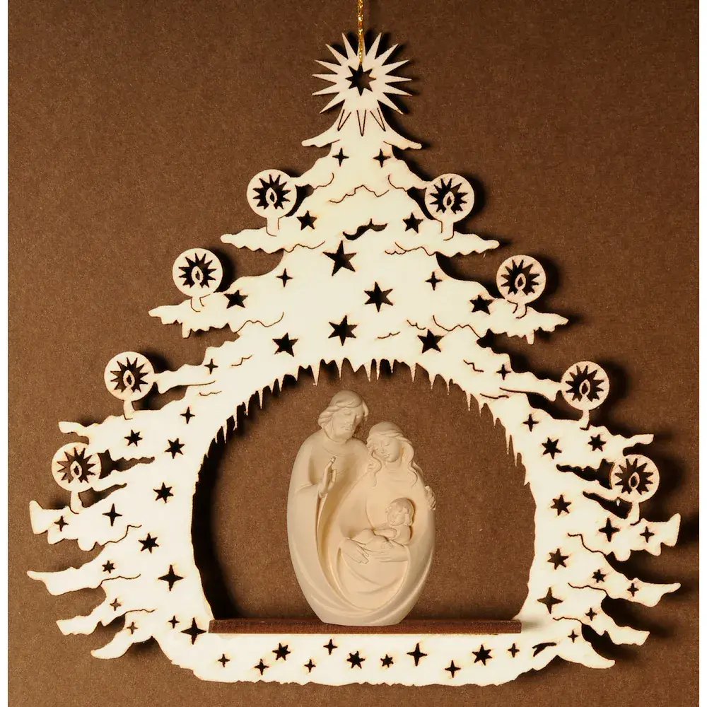 Weihnachtsbaum mit Hl. Familie als Gruppe