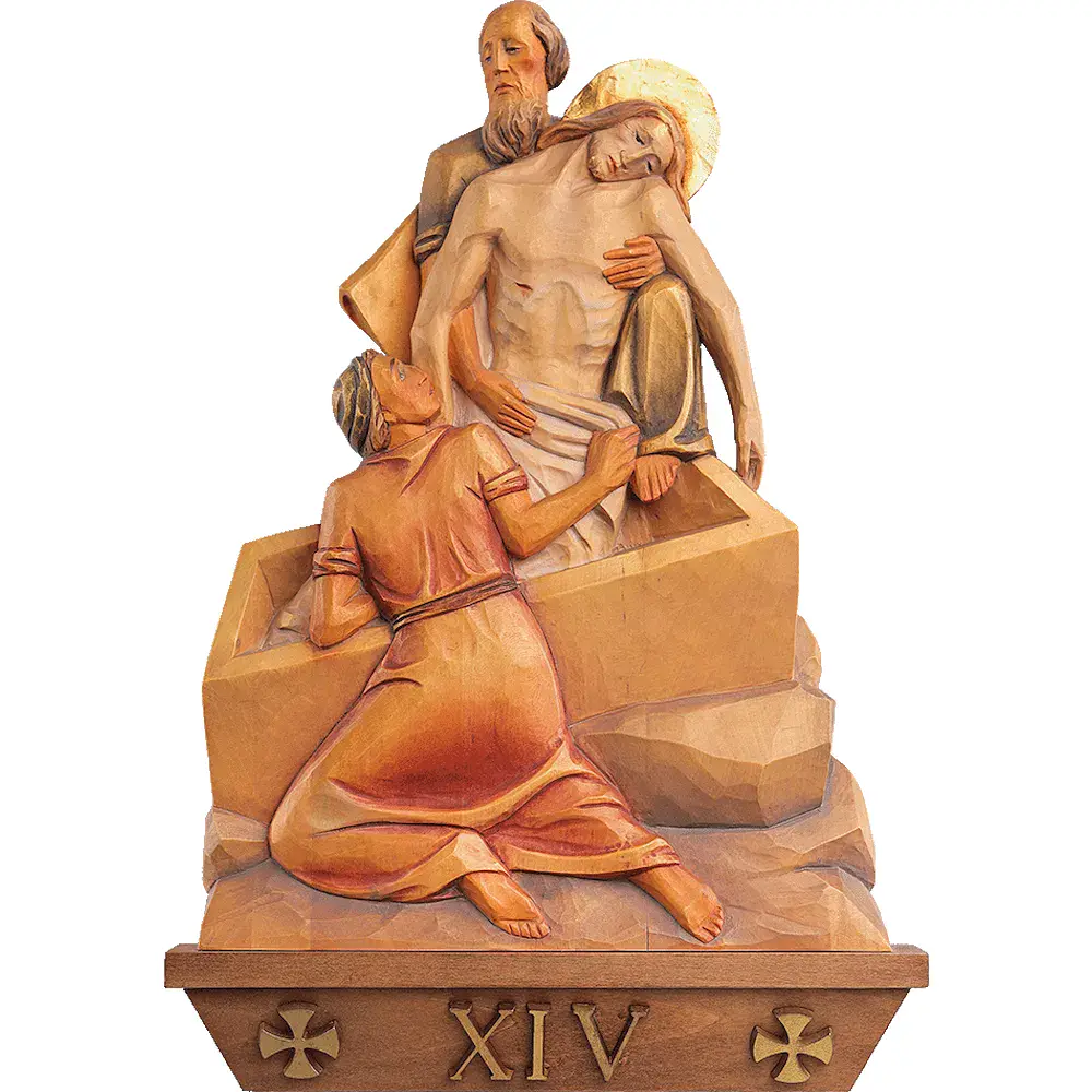 XIV Der heilige Leichnam Jesu wird in das Grab gel