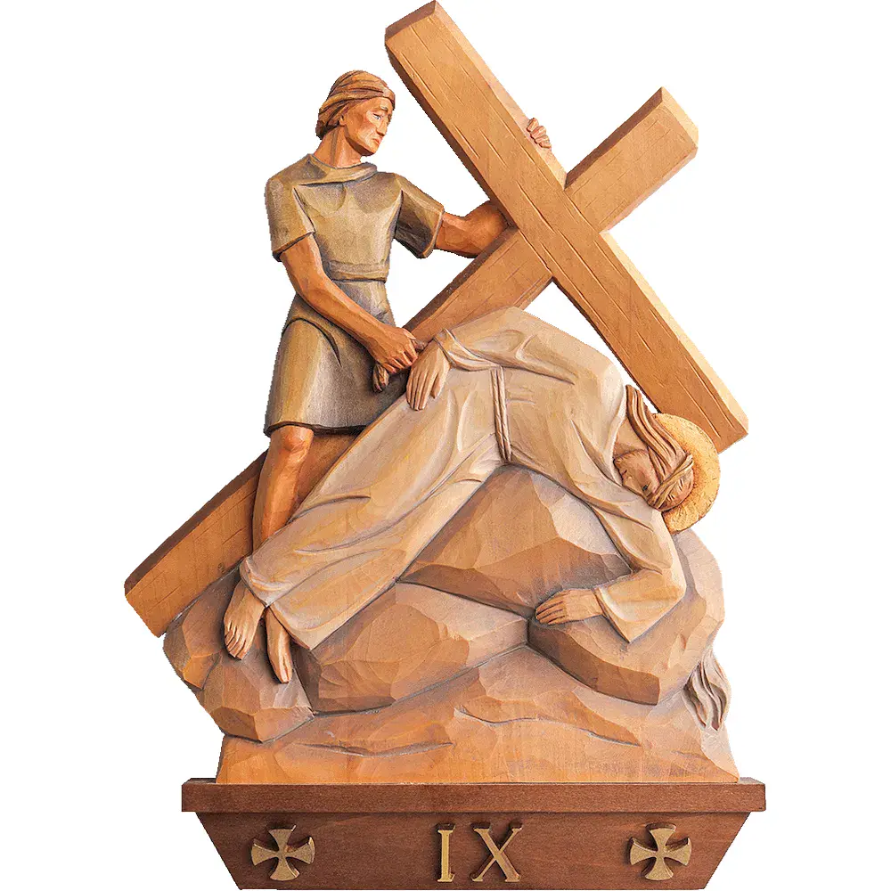IX Jesus fällt zum dritten Mal unter dem Kreuz