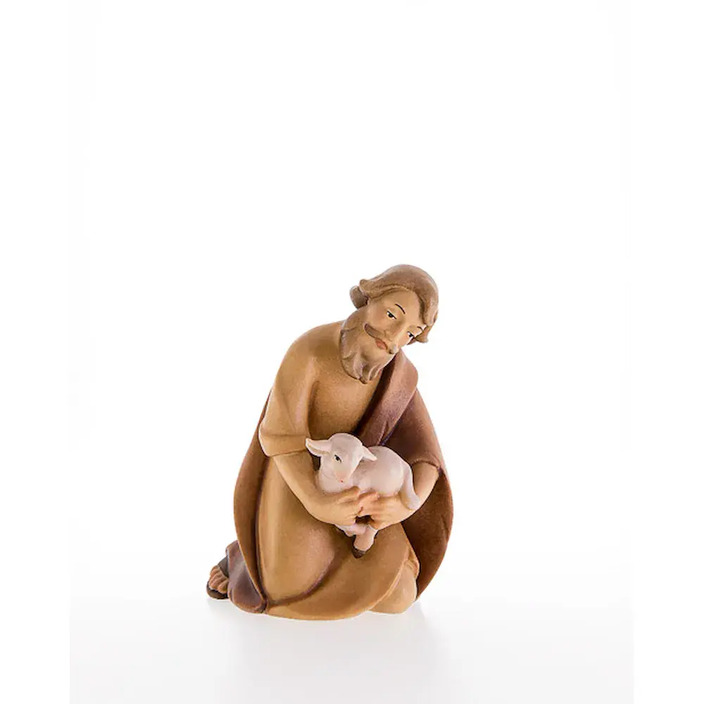Kneeling shepherd with Lamb