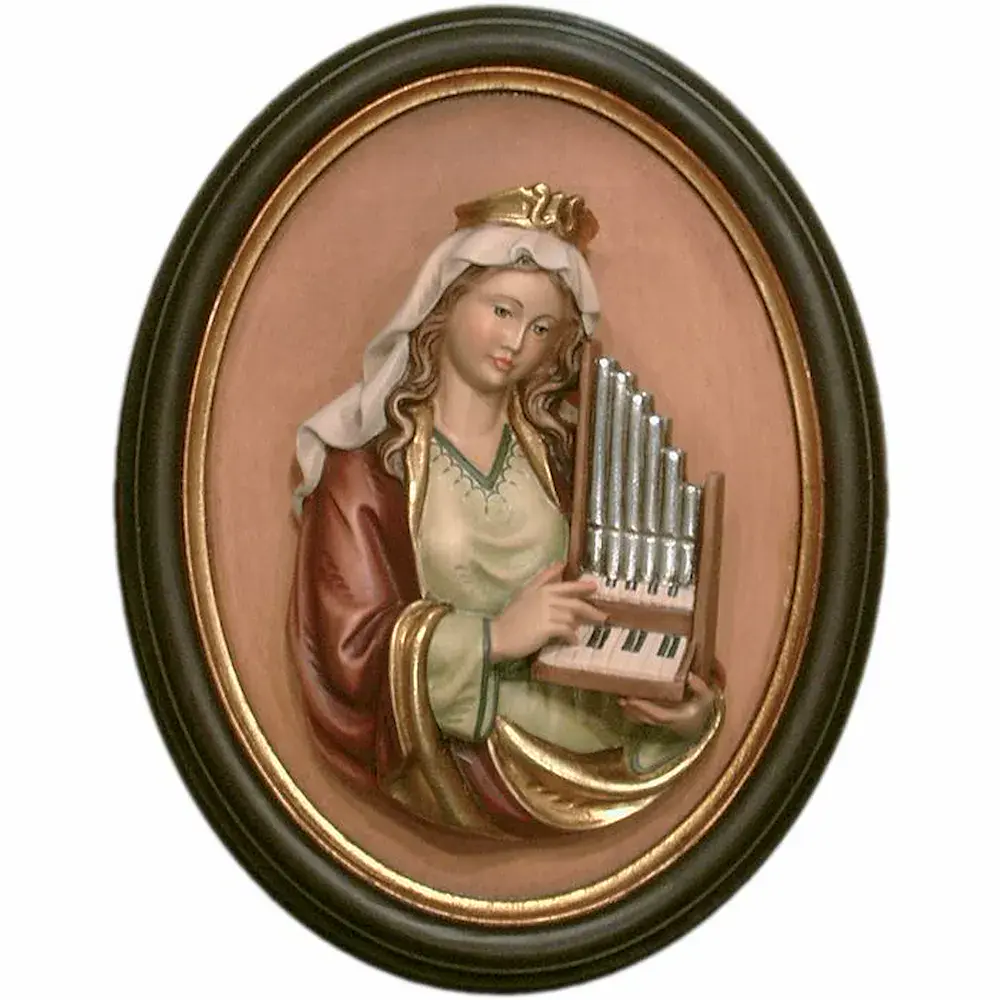 St. Cecily half length portrait with frame