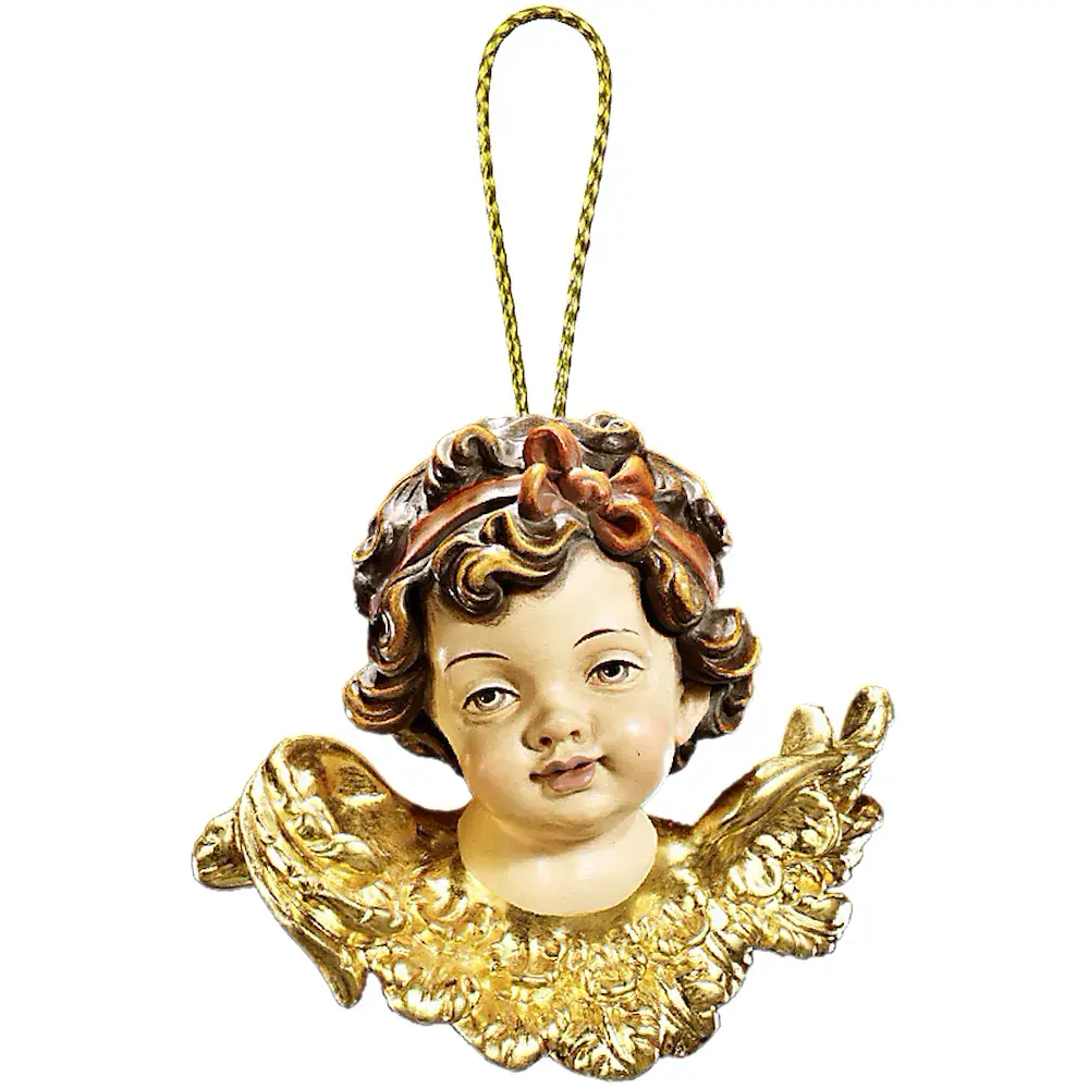 Angel head lookint  right Christmas decoration