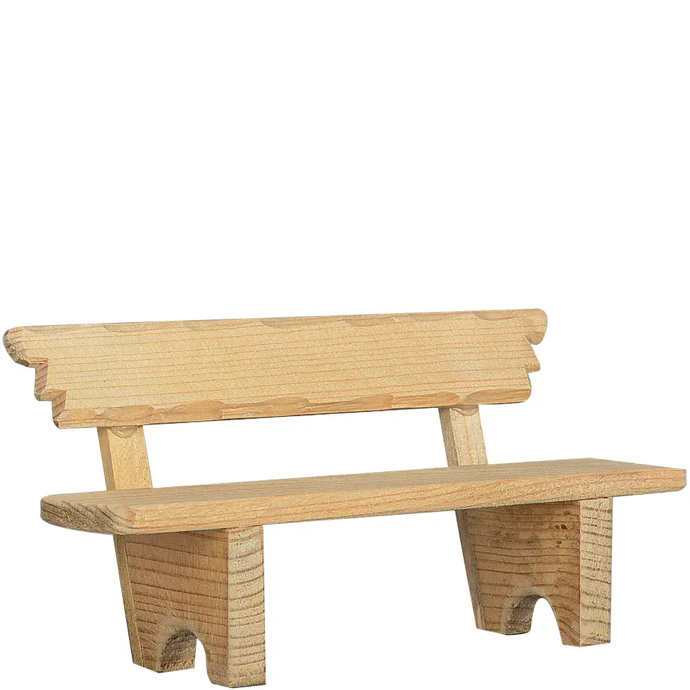 Holzbank mit Lehne