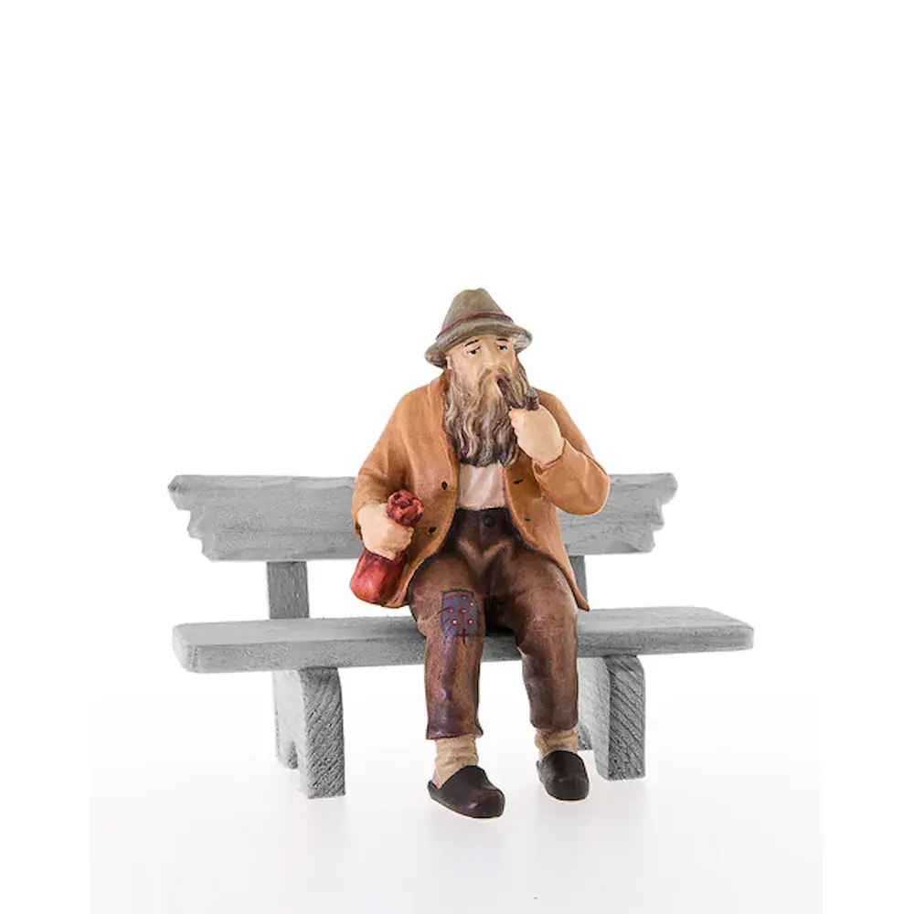 Sitzender Mann ohne Bank