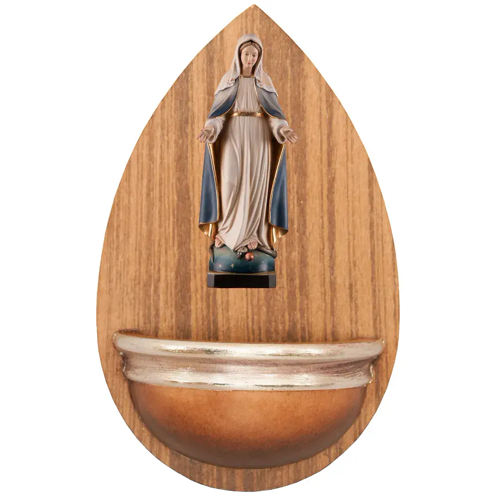 Holy Water Front with Our Lady of Grace