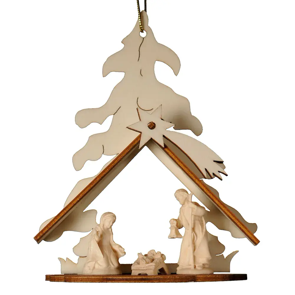 Stable with Holily family, 4 cm