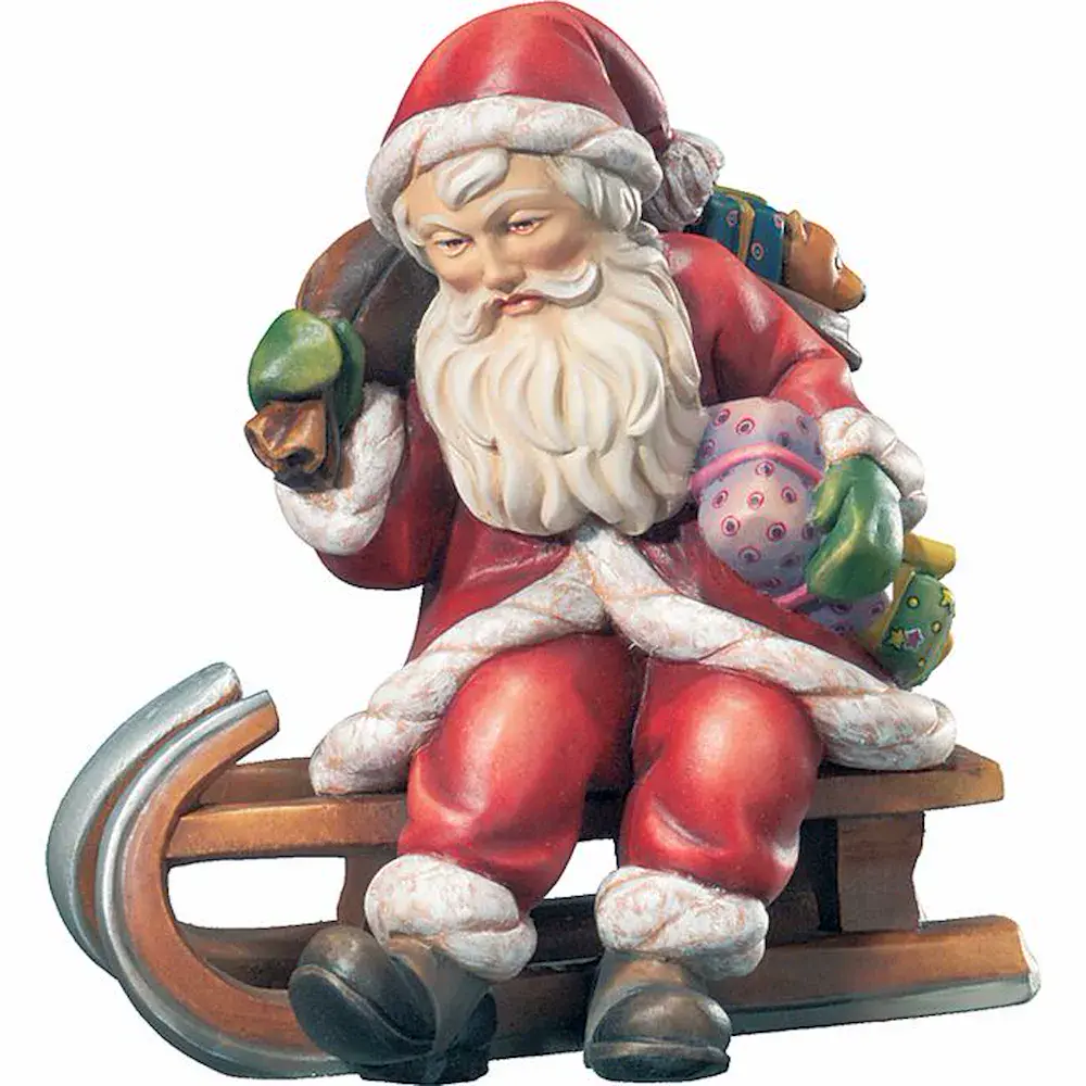 Weihnachtsmann mit  Rodel