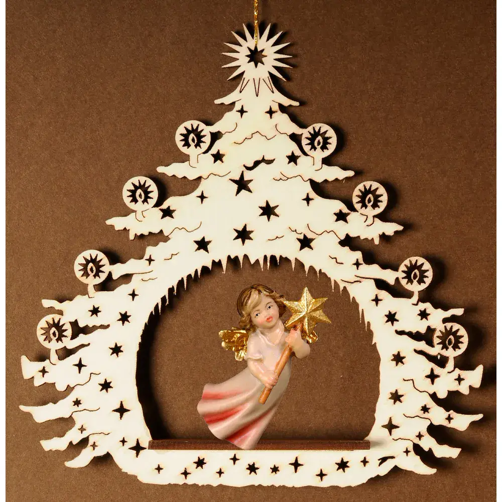Weihnachtsbaum mit Engel fliegend
