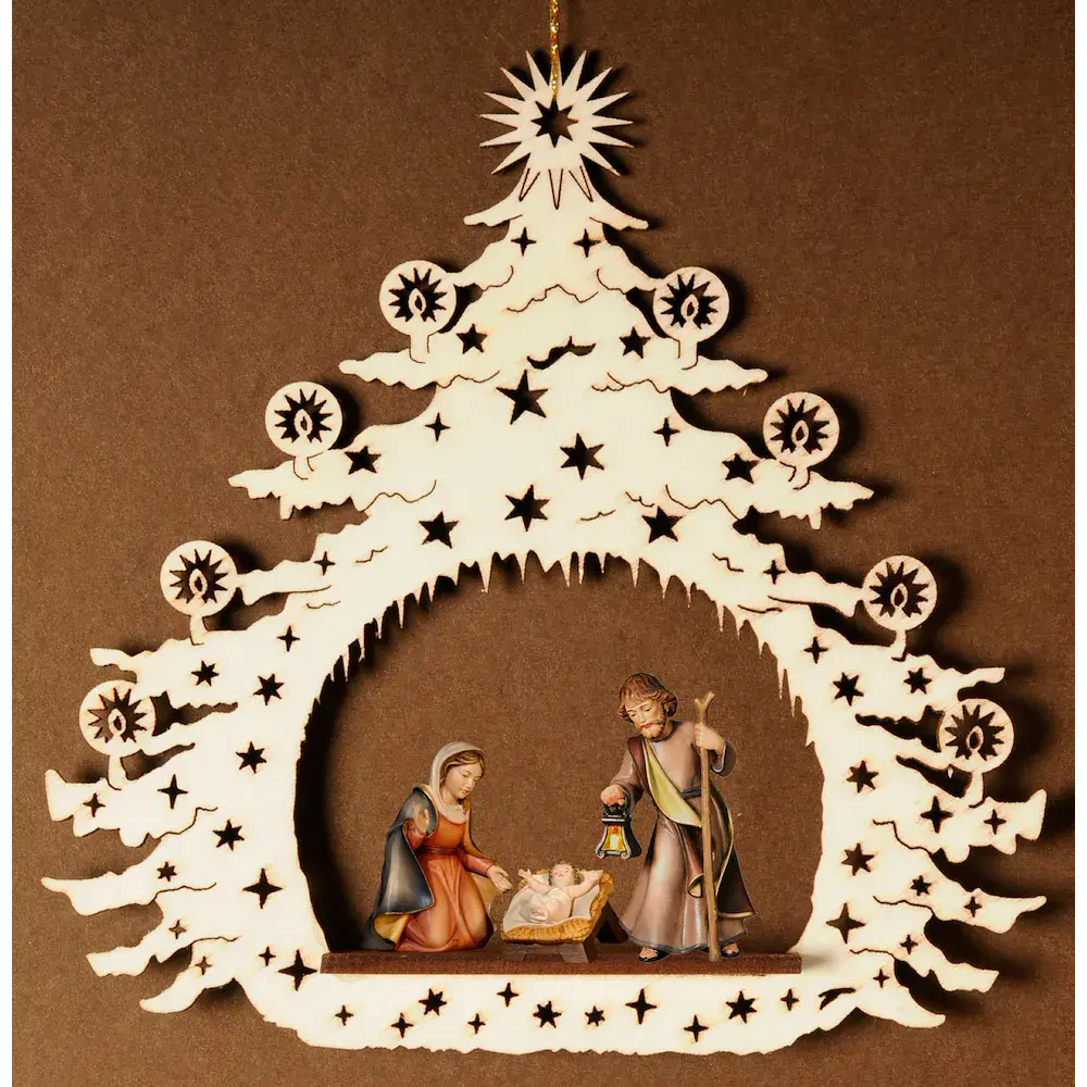 Weihnachtsbaum  mit Hl. Familie 4 cm