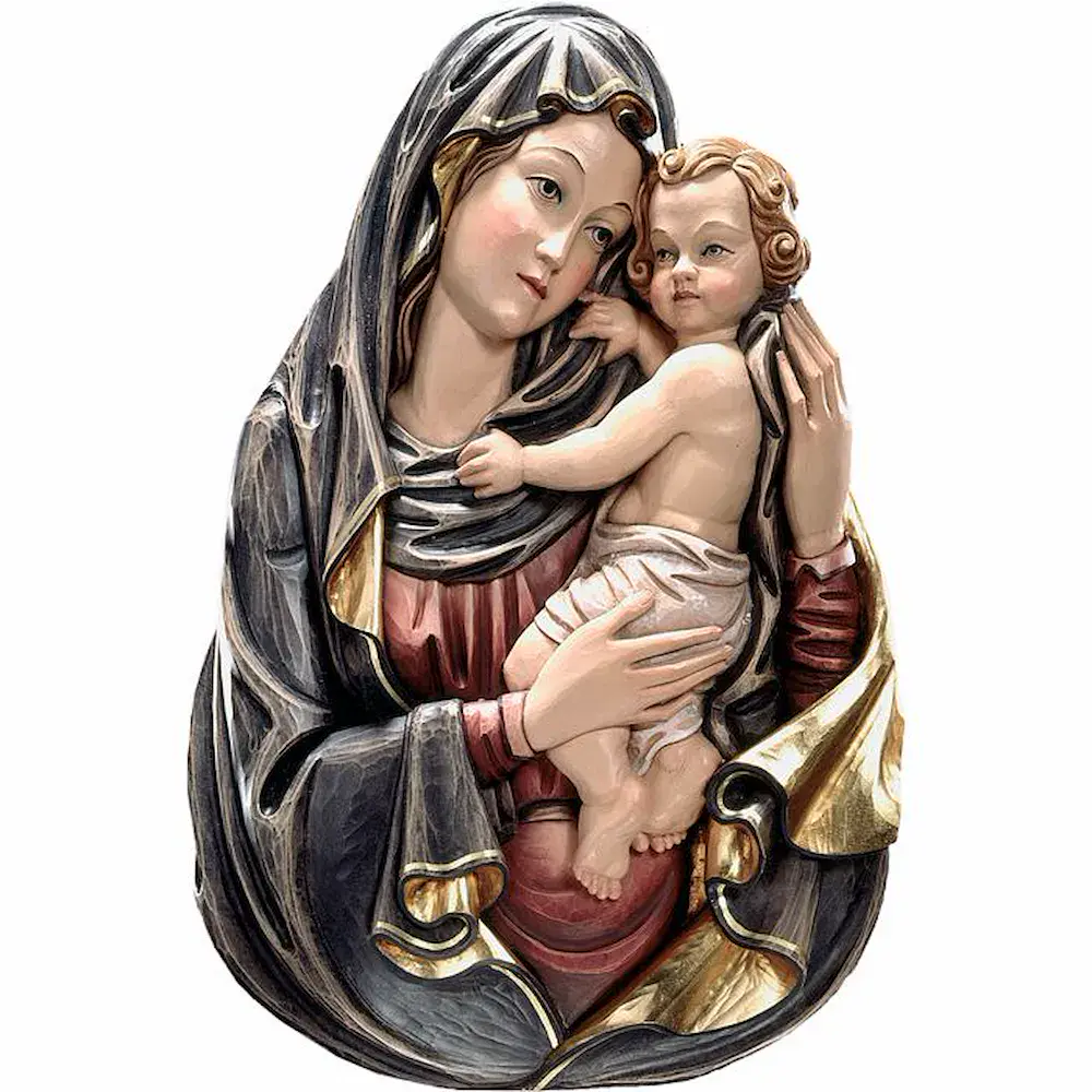 Rilievo a mezzobusto di madonna