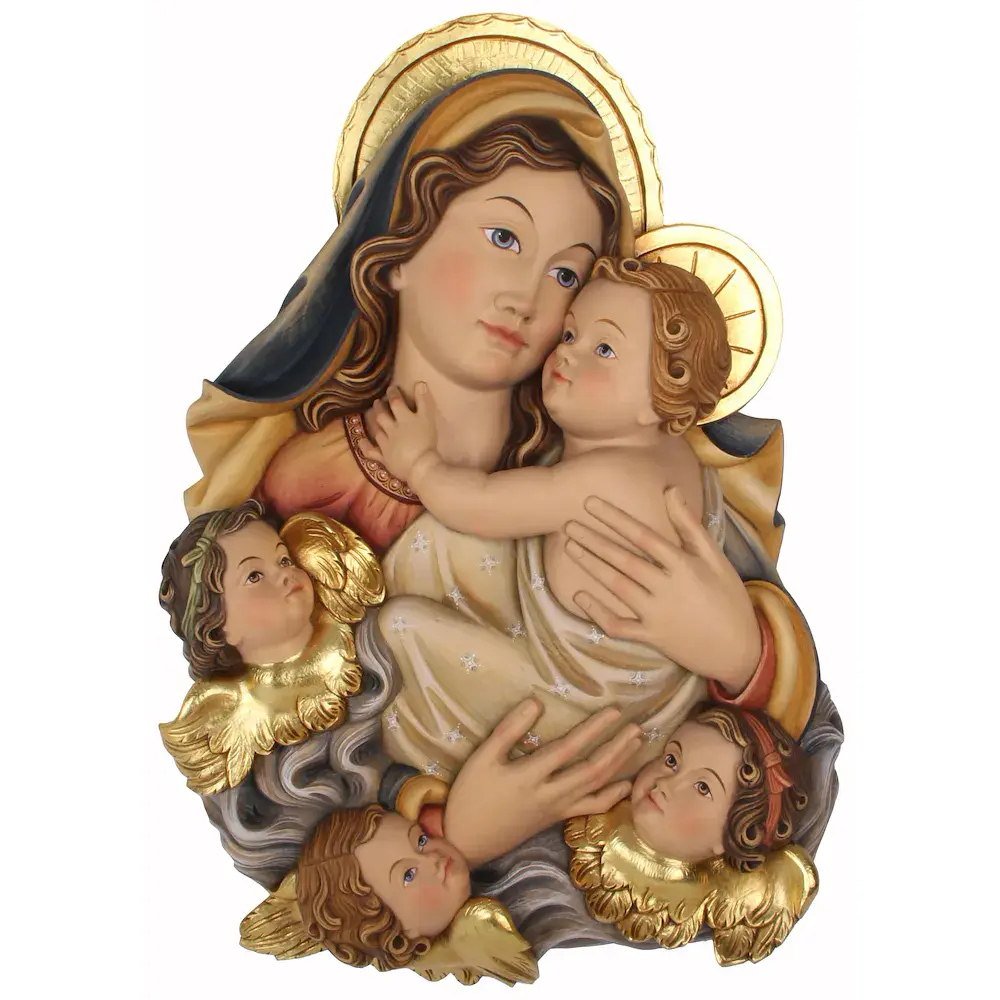 Madonna mezzobusto con angeli