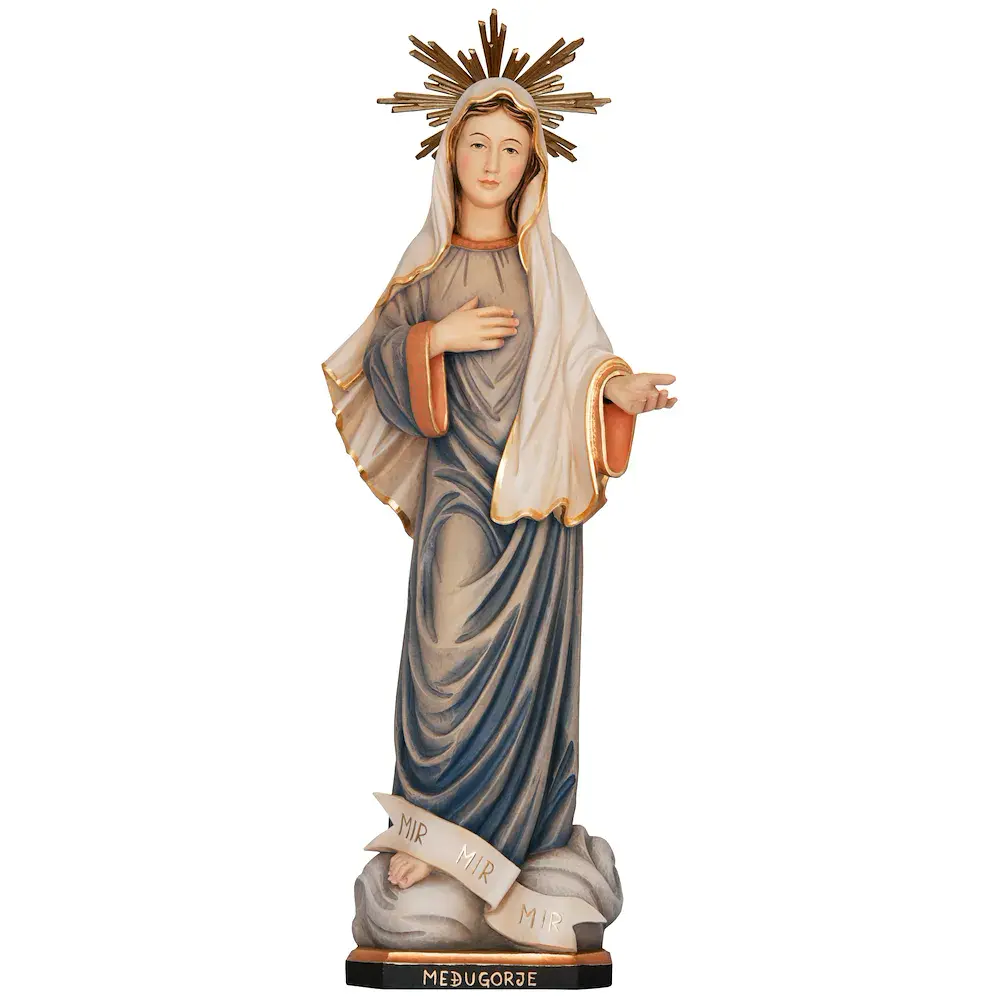 Madre di dio di Medjugorie con aureola