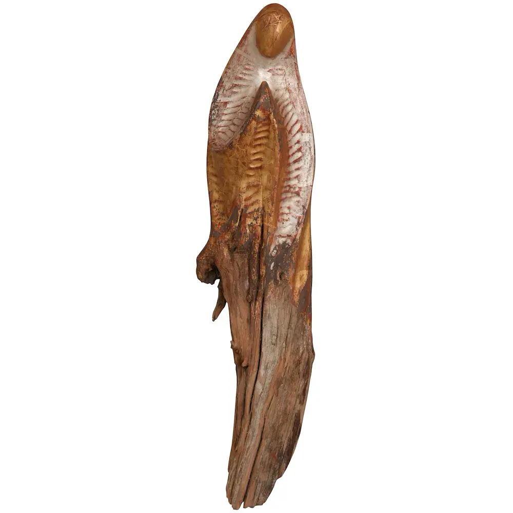 Madonna della meditazione scultura in radice