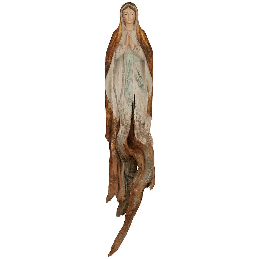 Lourdes Madonna Wurzelschnitzerei