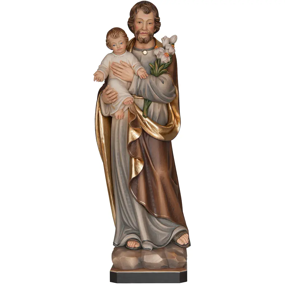 St. Joseph with Child wooden Statue