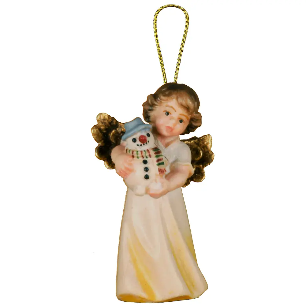 Mary Angel with snowman