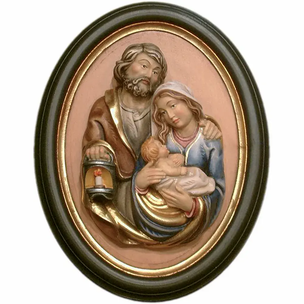 Sacra Famiglia mezzobusto con cornice