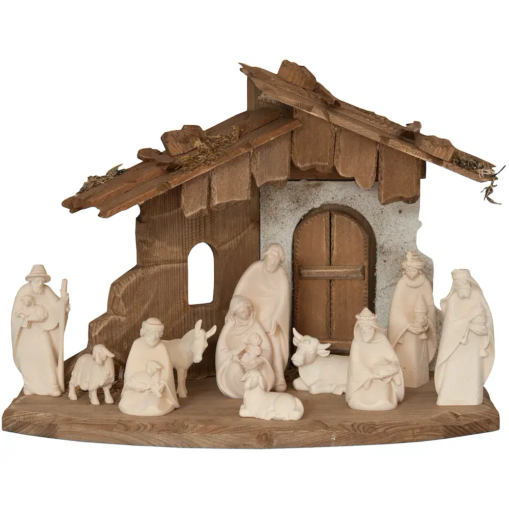 Morgenstern Krippe 10 Figuren mit Familienstall