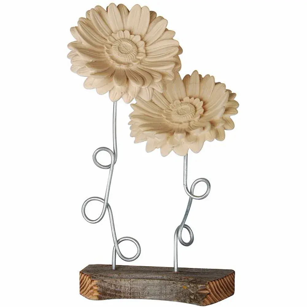 Two Gerberas with wire caulis