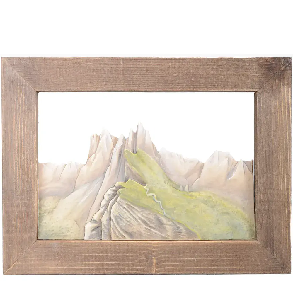 Relief Scenery Seceda with frame