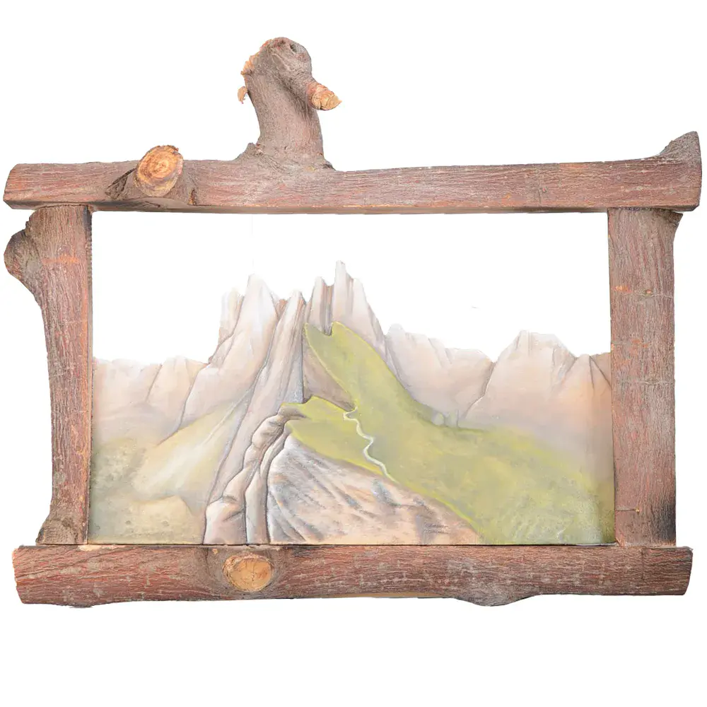 Relief Scenery Seceda with frame branch