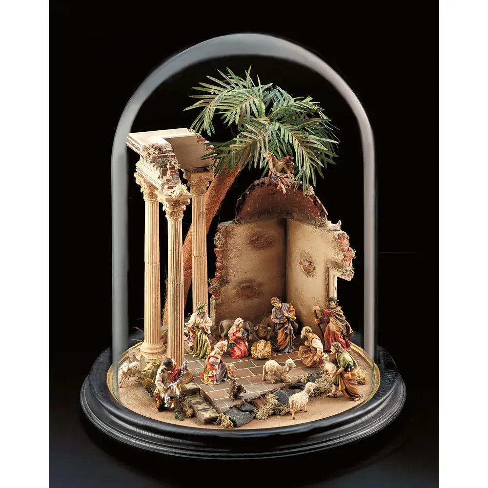 Nat.Set of 17pc.+glass dome