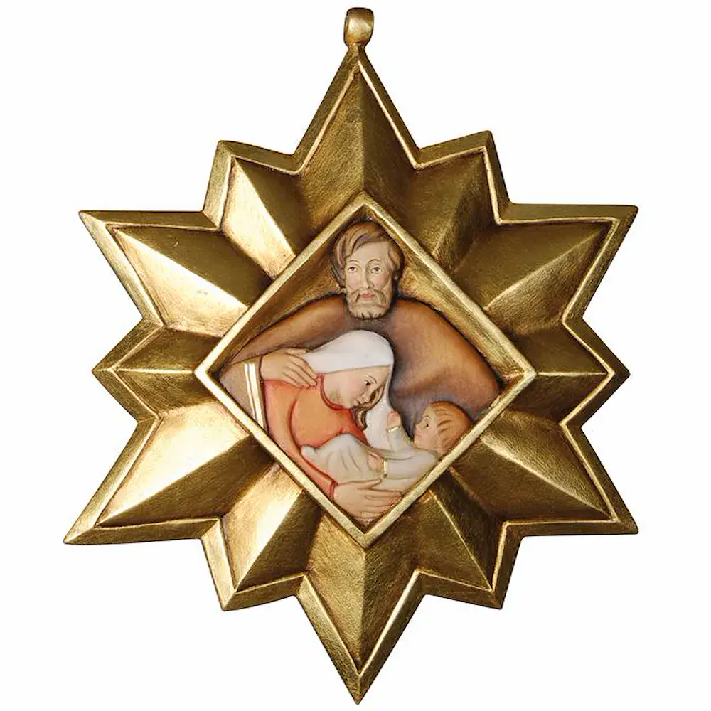 Adornos: Estrella con Sagrada Familia