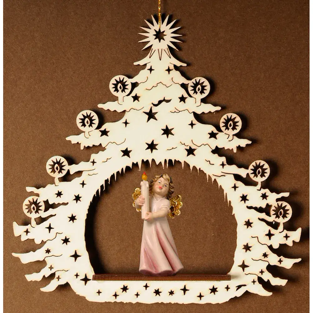 Weihnachtsbaum mit Engel Kerze